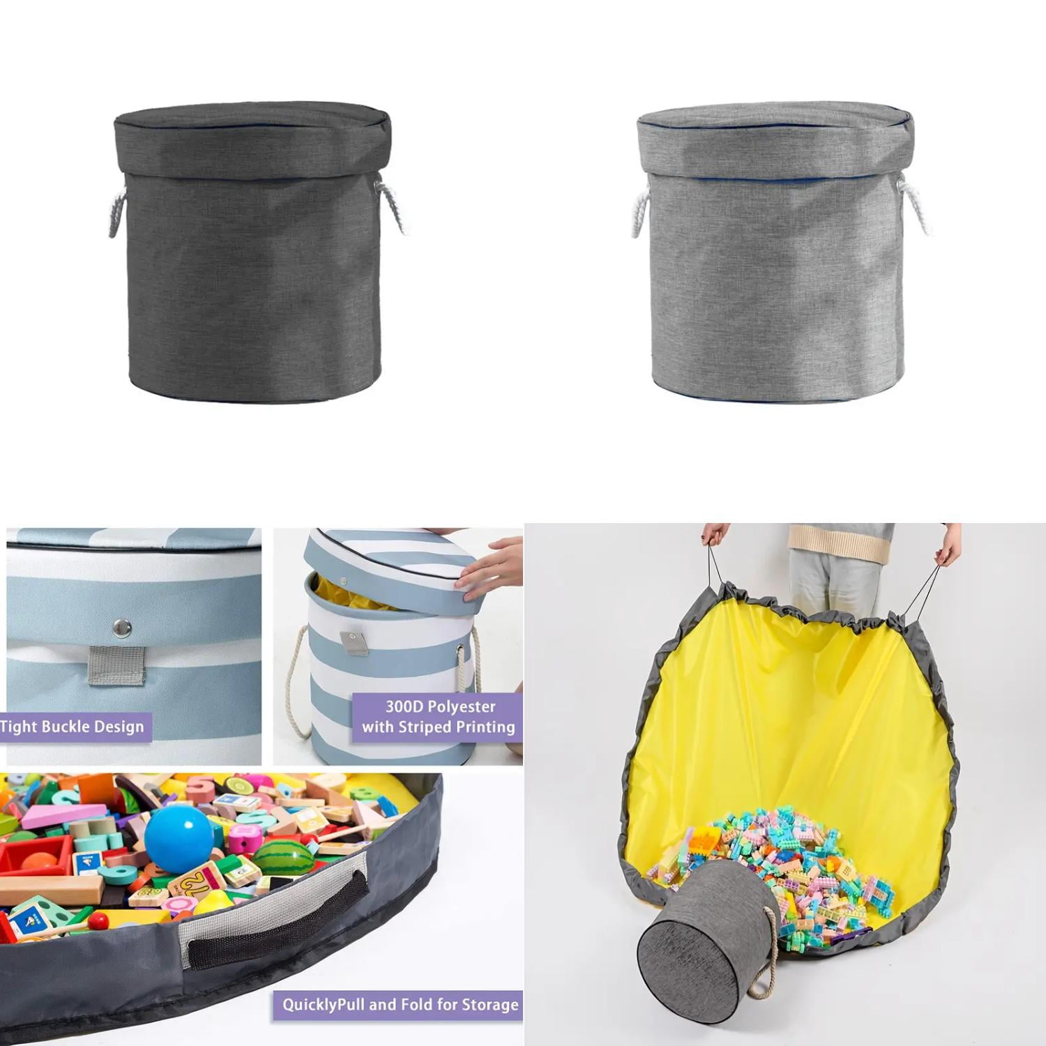 jSHANFU Children s Toy Storage Bucket Large Storage Bag Lego Bag Building Blocks Bag Storage Bag Walmart