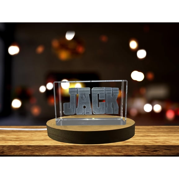 jack | Names Art 3D Engraved Crystal