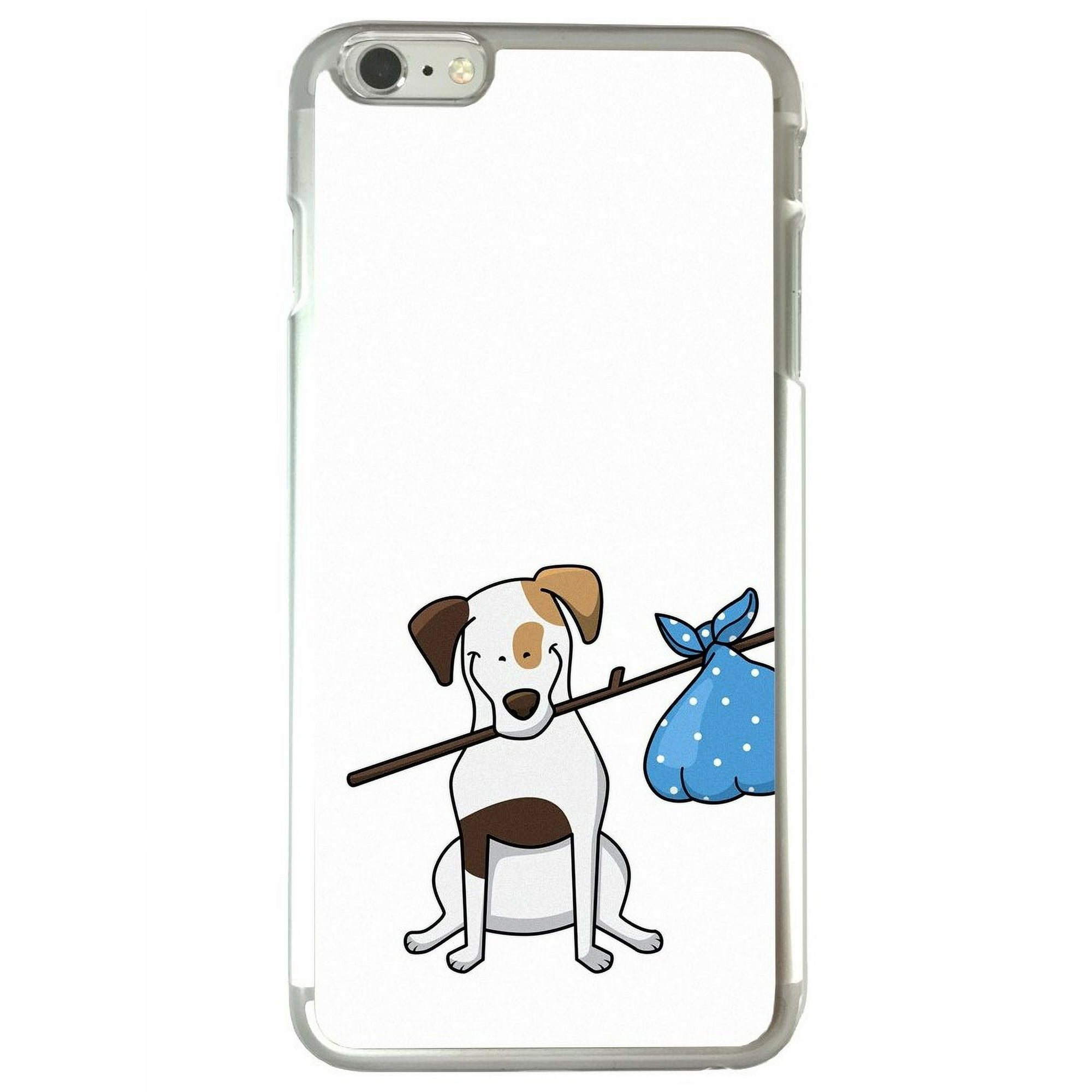jack Russel with Hobo Stick and Bag Dog Puppy Cartoon Drawing Apple iPhone  6 Plus / 6S Plus (5.5 inch) Phone Case 