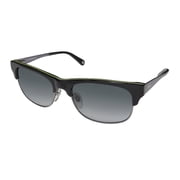 jack spade mens sawyes rectangular sunglasses,black,55 mm