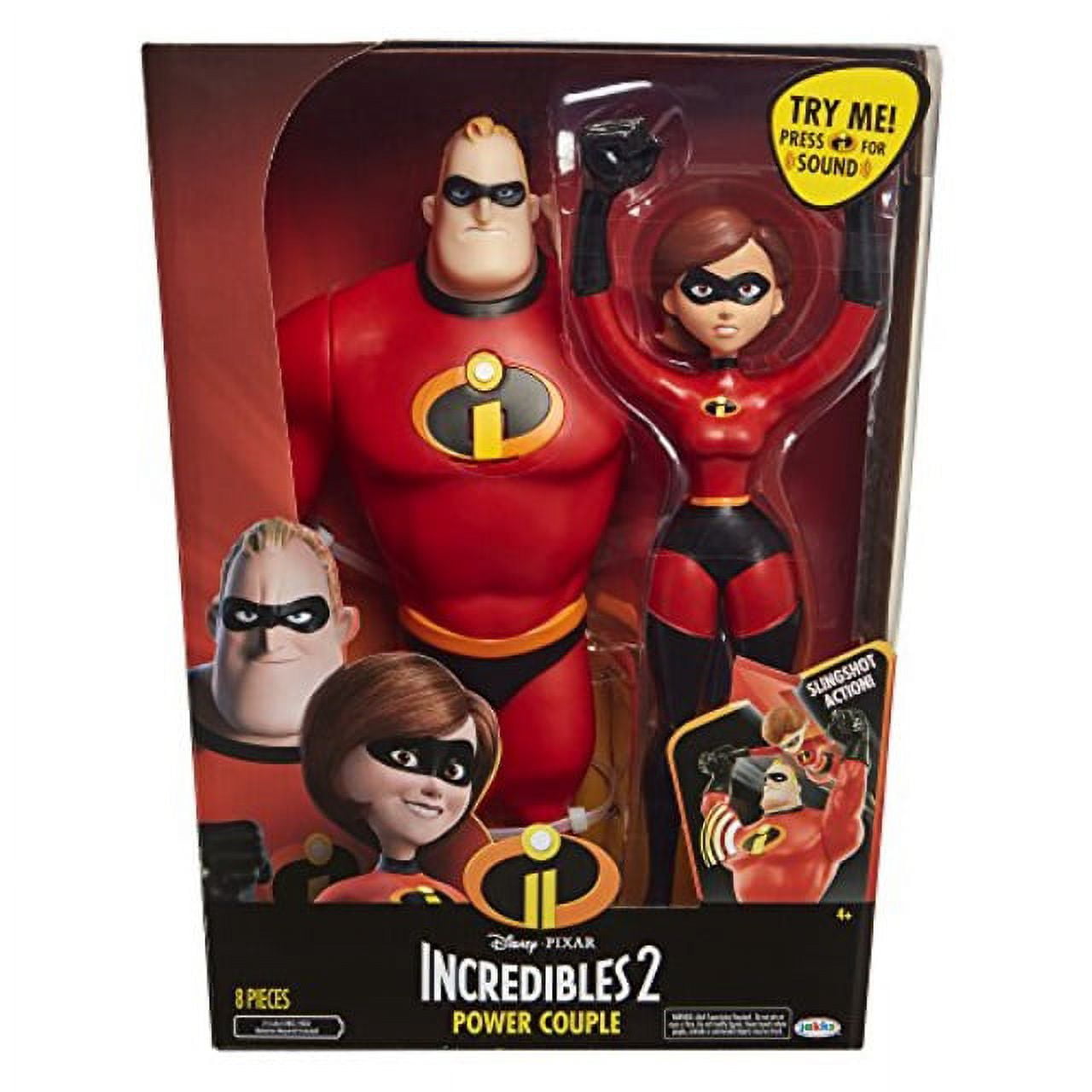 jakks pacific power couple - elastigirl & mr. incredible, - Walmart.com