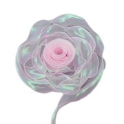jangslng 1 Roll 10 Yard Chiffon Ribbon Iridescent Valentine's Day Wedding Birthday Bouquet Gift Wrapping Sheer Organza Ribbon Birthday Party Ribbon Decoration
