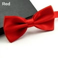 thumbnail image 1 of JANGSLNG Men Classic Solid Color Bowtie Necktie Tuxedo Wedding Party Adjustable, 1 of 8