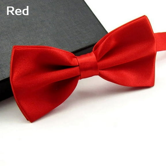 JANGSLNG Men Classic Solid Color Bowtie Necktie Tuxedo Wedding Party Adjustable