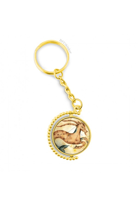 january december capricorn constellation zodiac metal connector key chain accessory en keyholder