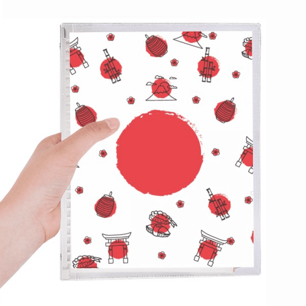 japan culture national flag notebook loose diary refillable journal statiry
