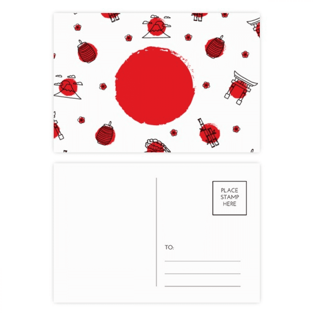 japan culture national flag postcard set birthday mailing thanks greeting card