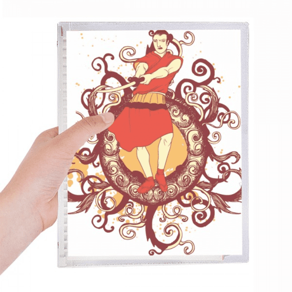japan red illustration notebook loose diary refillable journal statiry