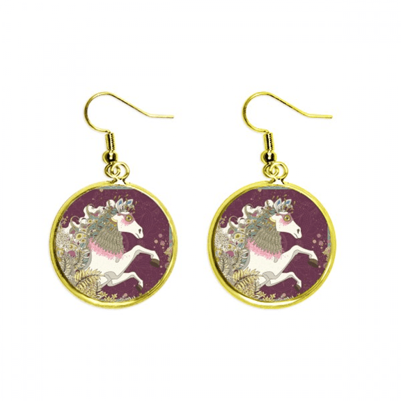 japan wing hourse ukiyo-e earring dangle en drop earring jewelry woman