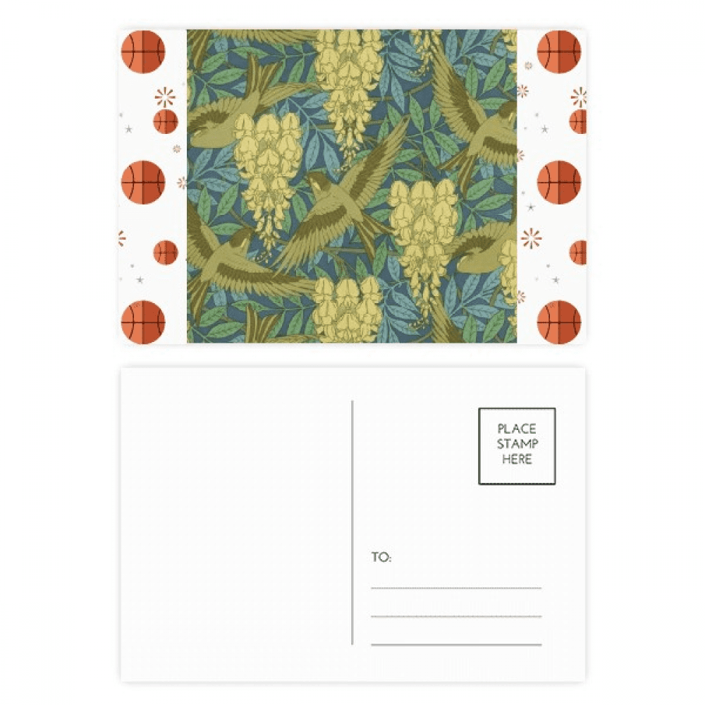 japanese ukiyoe pattern  flowers birds basketball postcard set thanks card mailing side 20pcs