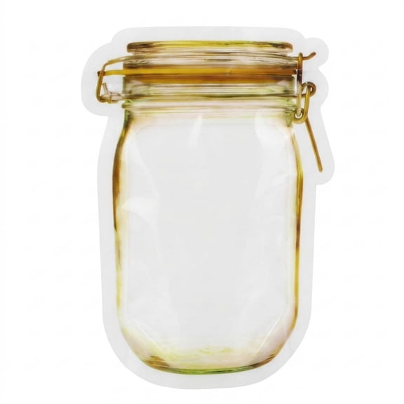 jar bags reusable airtight storage bags, 20 pack leak proof saver bags for kitchen camping travel organizing snacks spices tea, yellow