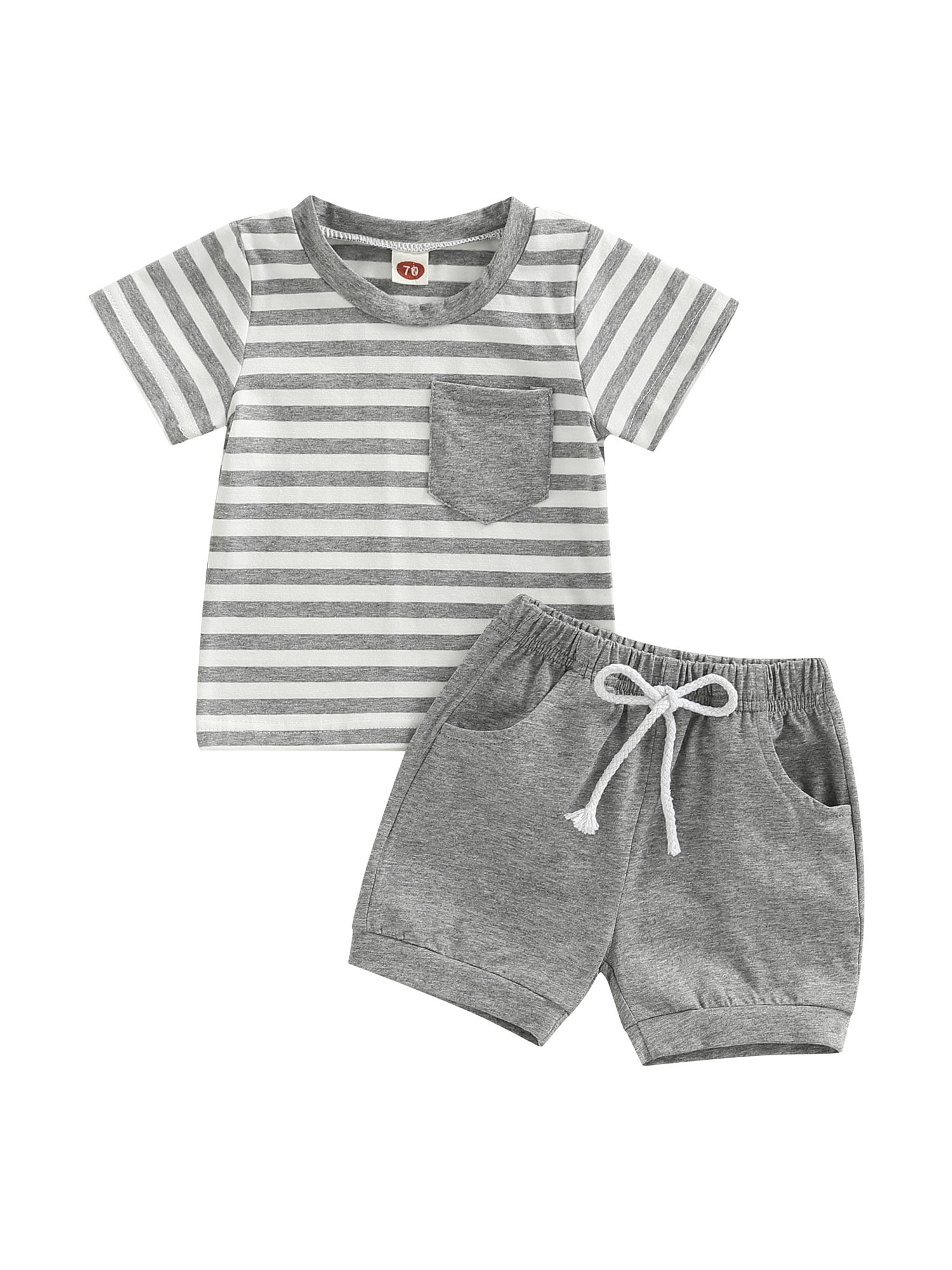 Baby Boy Stripe Shirt and Shorts Set