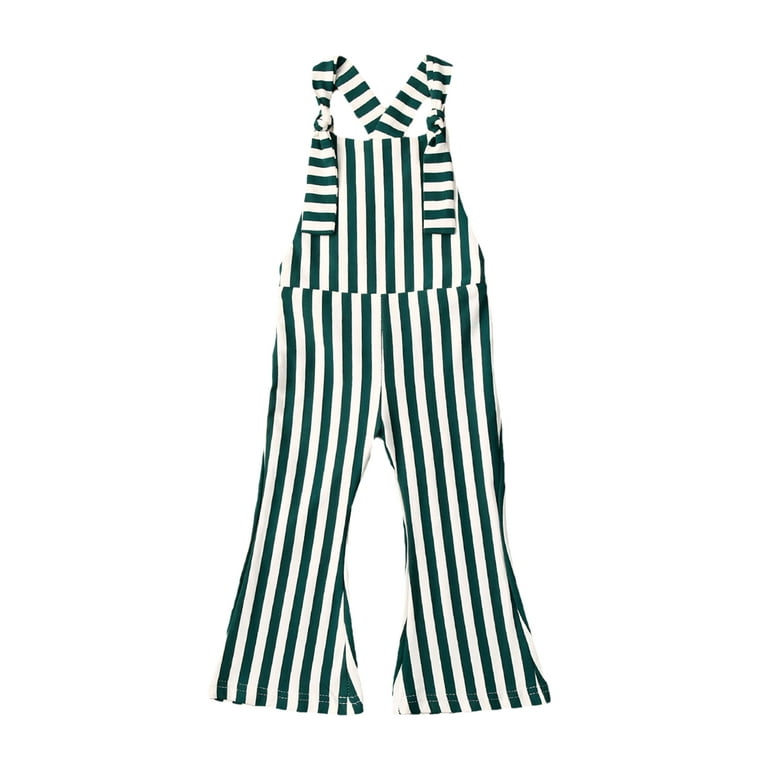 jaweiw Toddler Baby Girl Stripes Bell Bottom Jumpsuit Romper Overalls Long Pants Outfits Walmart