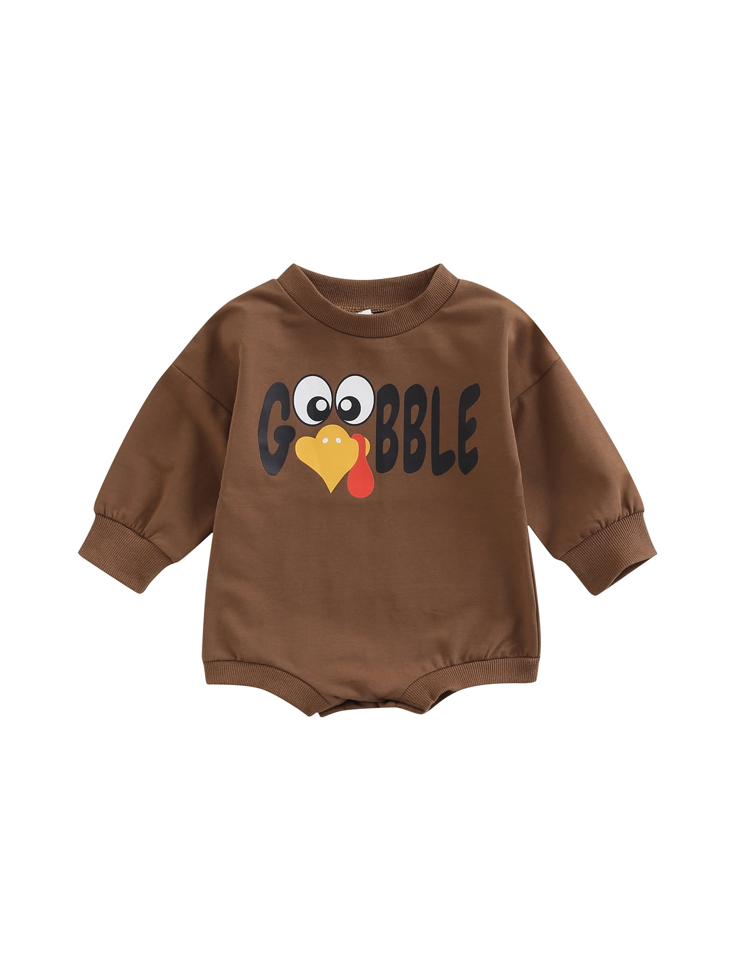 jaweiwi Baby Girl Boy Romper Thanksgiving Day Long Sleeve Round Neck