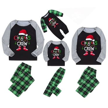 Family Christmas Matching Pajamas Set 2022 – Women's Plaid Pajama Set, Cotton Blend, Long Sleeve, Size M