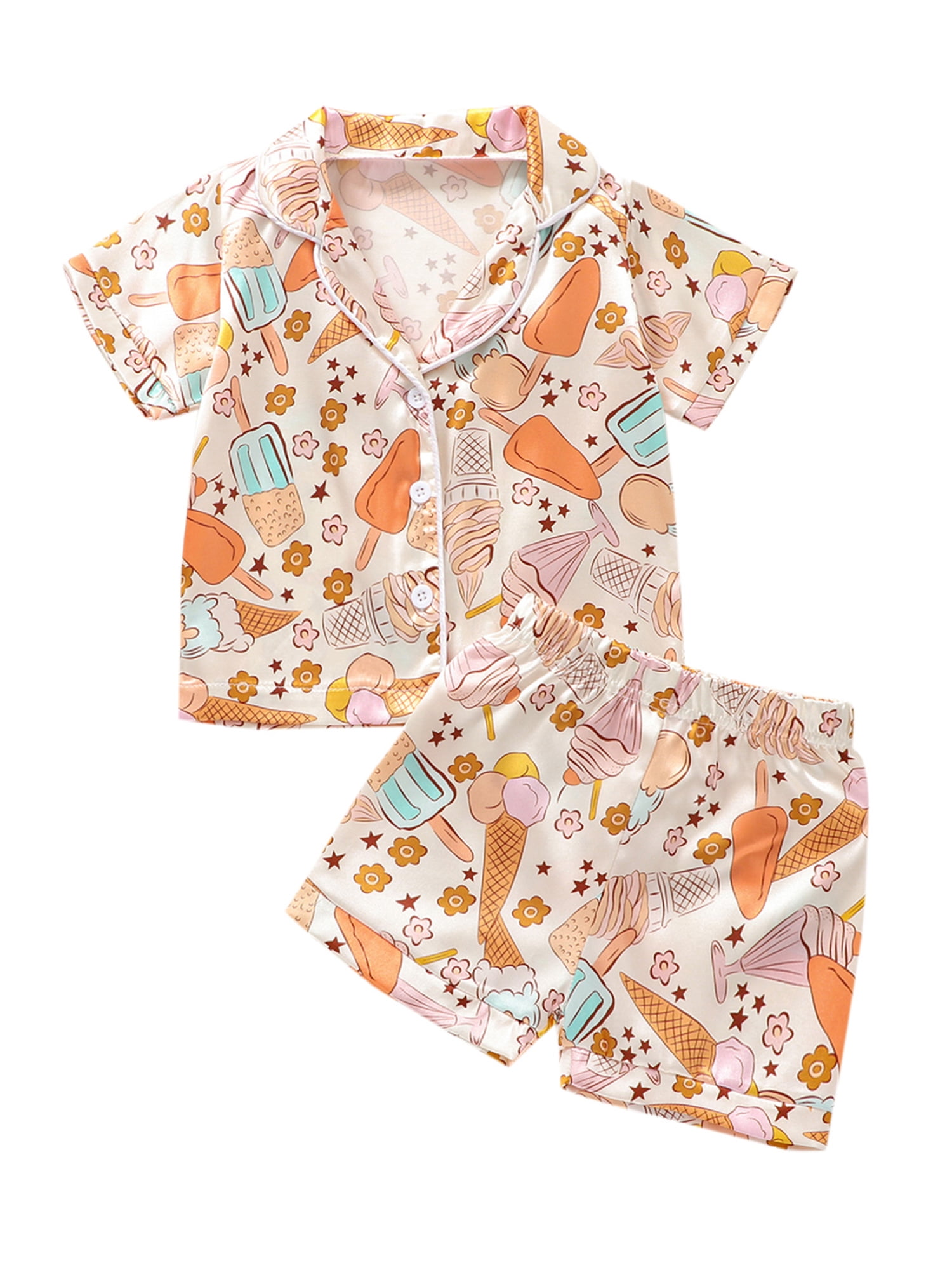 Schbbbta Satin Pajama Set For Girls & Women – Soft Silky Sleepwear