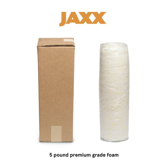 jaxx premium grade shredded foam filling - refill for pillows, bean bag chairs, dog beds, and cushions, 5 lb