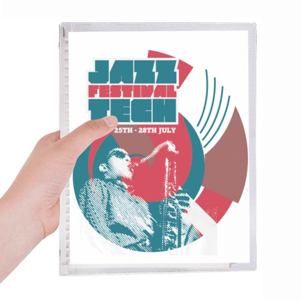 jazz festival tean music pattern notebook loose diary refillable journal statiry