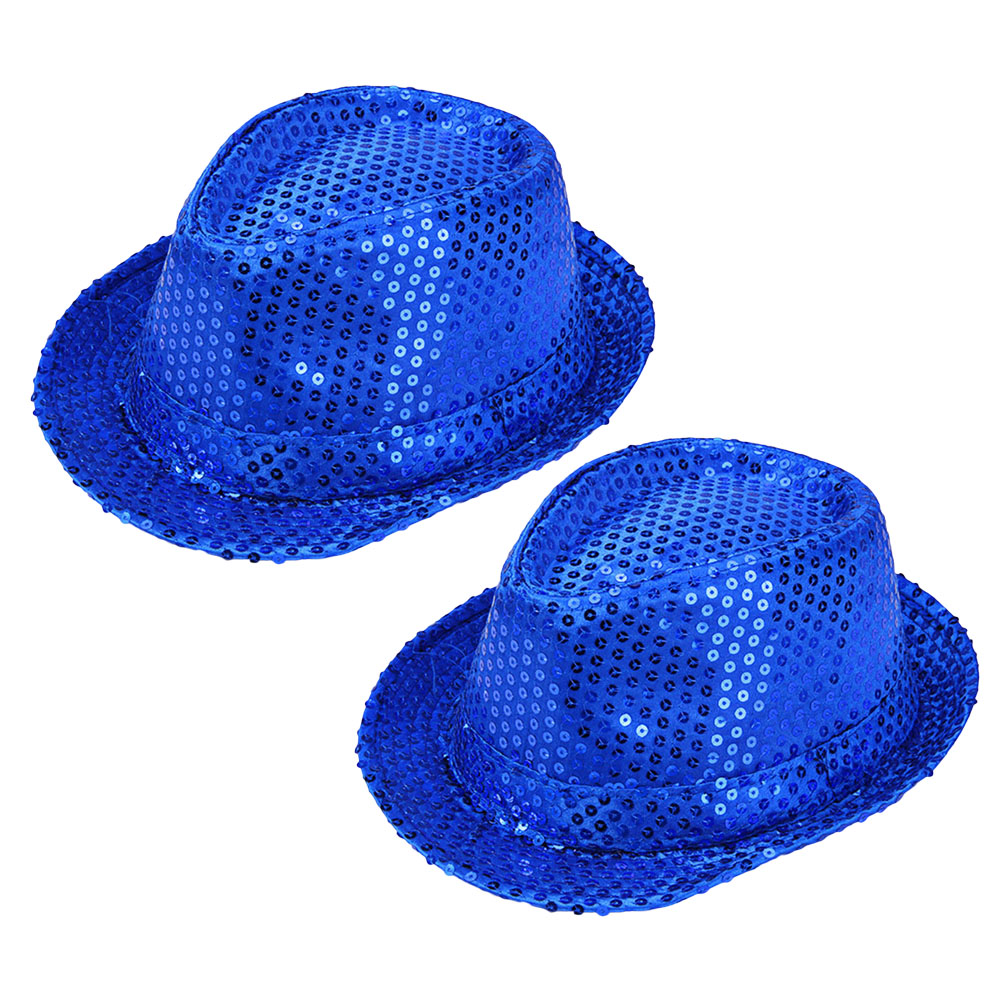 jazz hat 2 Pcs Jazz Hat Sequins Hat Magician Costume Party Dress up
