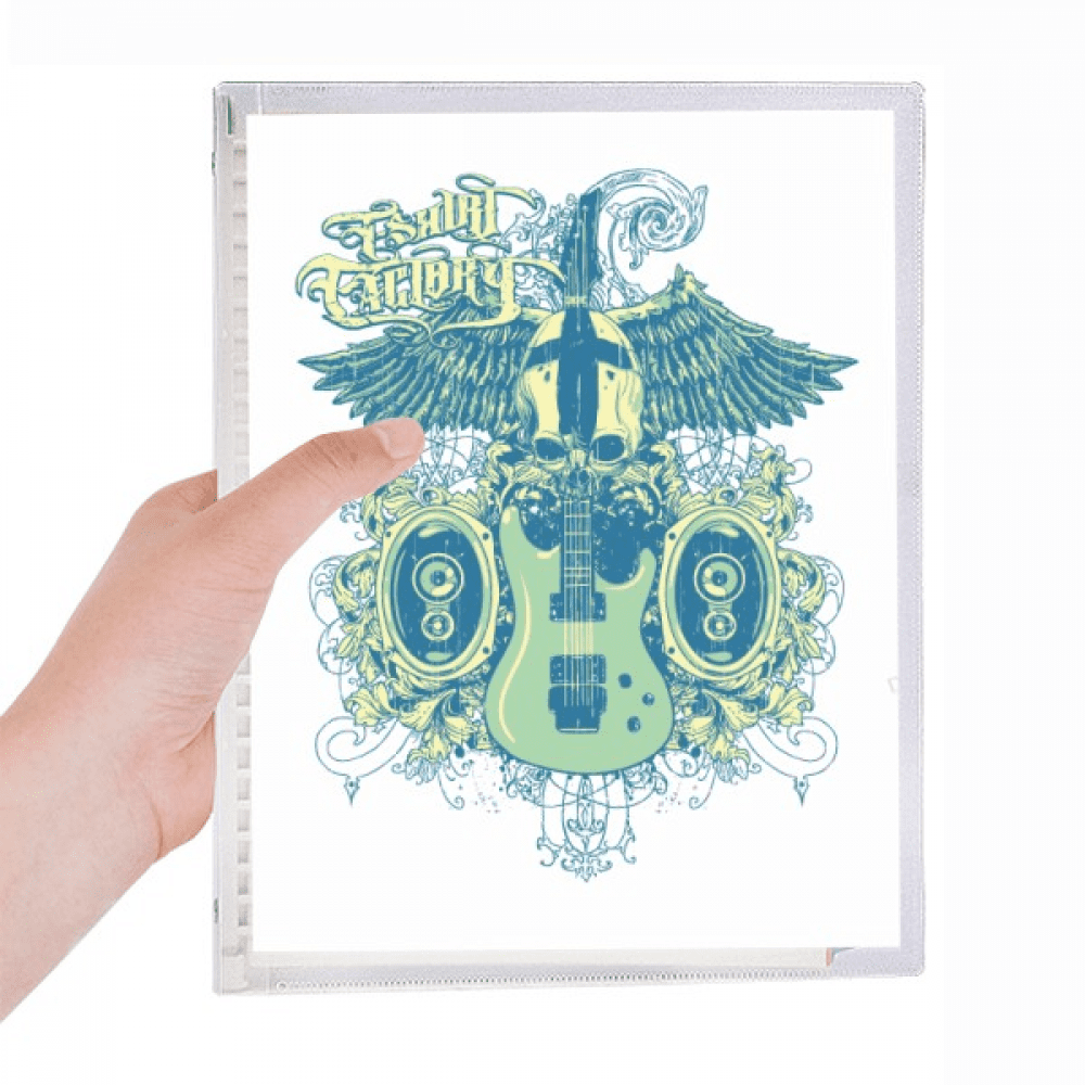 jazz music instruments pattern notebook loose diary refillable journal statiry