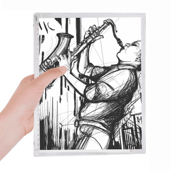jazz music street culture illustrate notebook loose diary refillable journal statiry