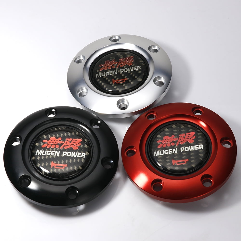 jdm Mugen Power Carbon Fiber Car Horn Button Sport Steering Wheel