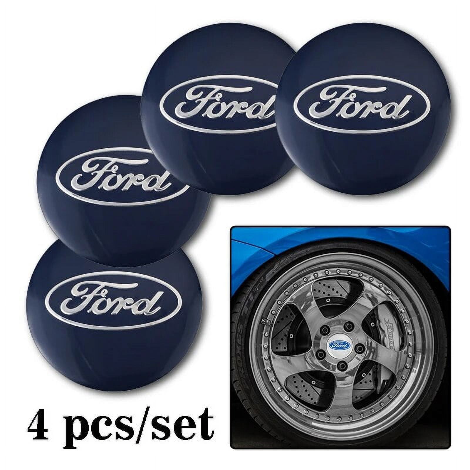 jdmotive 2.20 in Wheel Hubcap Aluminum Dark Blue, 4 Pack