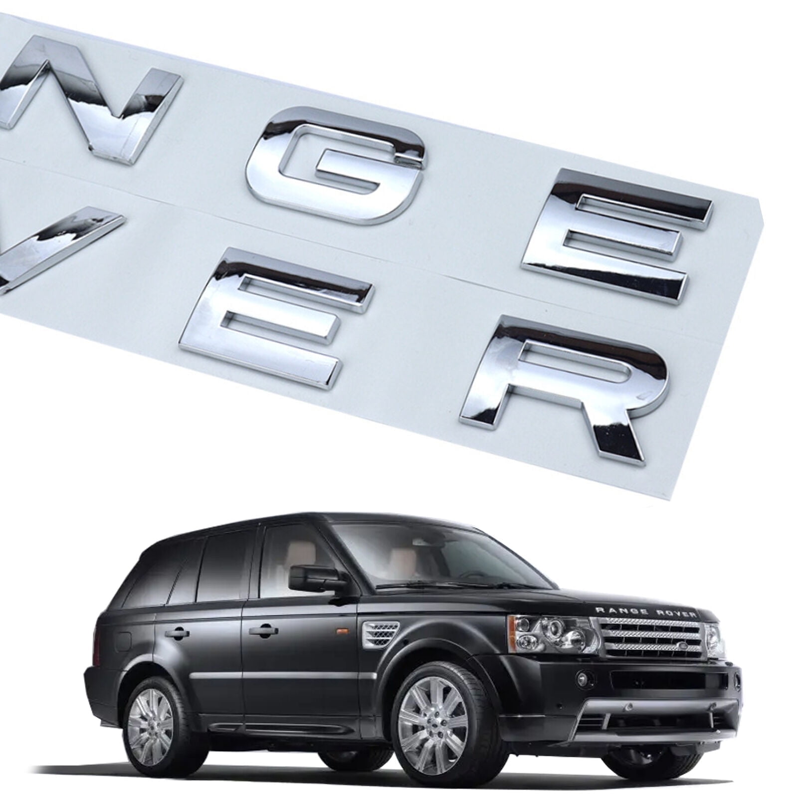 jdmotive 3D Chrome Range Rover Letters FRONT OR REAR Emblem Sticker Nameplate