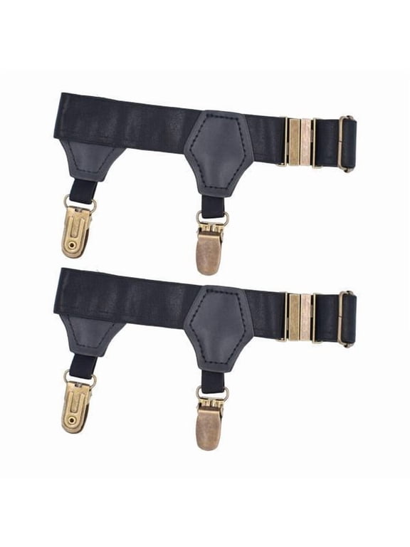 2-5pack Garter Suspenders Non Slip Duck Mouth Clip Stays Holders Women Men 2 Pcs