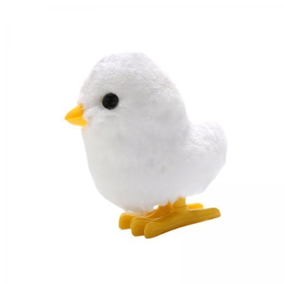 jeetily 2xChick Plush Wind up Toy Realistic Novelty for Birthday Gifts Basket Stuffers White 31g