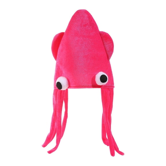 jeetily 2xCostume Cosplay Accessory Octopus Party Cap Dress up Prop Birthday Squid Hat Pink