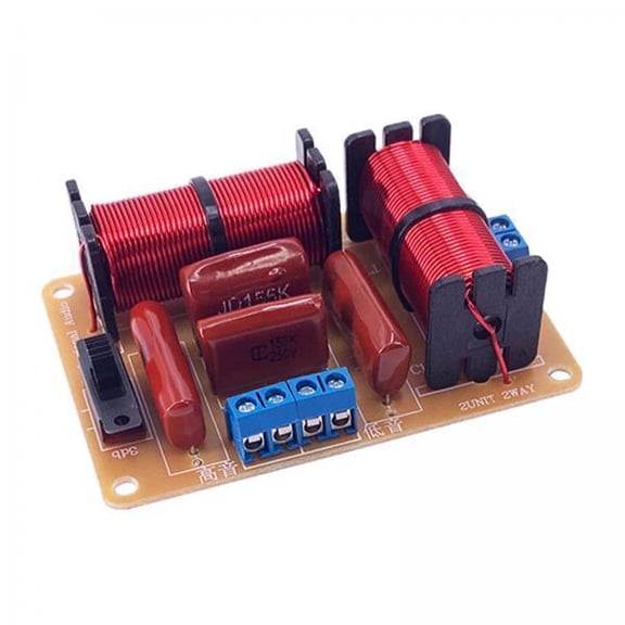 jeetily 2xHigh Low Two Way Speaker Audio Crossover for Home Use Home Audio Crossover 2 Pcs