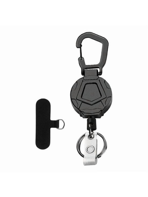 5xRetractable Keychain with Phone Tether,Sturdy,Carabiner Holder for Sports 3 Pcs