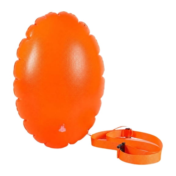 jeetily Swim Buoy Float Practical PVC Floating Open Water Swimming Float Inflatable Buoy Orange
