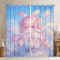 thumbnail image 1 of jejeloiu 3D Anime Girl Curtains Pack of 2 (42x84 Each),Cute Rabbit Gifts Curtains Blackout For Princess Kids, 1 of 6