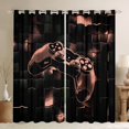 thumbnail image 1 of jejeloiu 3D Console Lovers Blackout Curtains Set of 2 (52x84 Each),Modern Video Game Window Curtains,Pink Black Geometric Curtains and Drapes For Boy,Super Cozy Room Decor, 1 of 6