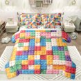 thumbnail image 1 of jejeloiu 3D Games 7-Piece Twin Bedding Sets,Building Blocks Bedding Comforter Set,Colorful Toy Brick Sheet Sets For Boys Girls,Luxury Bedroom Decor Reversible, 1 of 8