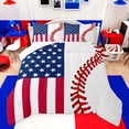 thumbnail image 1 of jejeloiu Abstract Baseball Pattern Queen Comforter Set,American Flag Print Bedding Sets,Red White Blue Bedding Comforter Set For Kids,Luxury Bedroom Decor,3pcs, 1 of 8