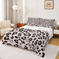 thumbnail image 1 of jejeloiu Abstract Cheetah Print Bed Sheets,Kawaii Graffiti Hearts King Sheets,Brown Black Sheet Set For Teens,Super Cozy Room Decor,4pcs, 1 of 7
