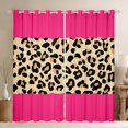 thumbnail image 1 of jejeloiu Abstract Cheetah Print Curtains Pack of 2 (42x84 Each),Abstract Geometric Lines Curtains Blackout,Pink Brown Bedroom Curtains For Teens,Super Cozy Room Decor, 1 of 6