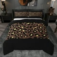 thumbnail image 1 of jejeloiu Abstract Cheetah Print Queen Comforter Set,Abstract Geometric Lines Bedding Sets,Brown Black Bedding Comforter Set For Teens,Super Cozy Room Decor Reversible,3pcs, 1 of 8