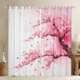 thumbnail image 1 of jejeloiu Abstract Cherry Floral Black Out Curtains,Pink Splashing Ink Curtains Pack of 2 (42x63 Each),Modern Aesthetic Art Bedroom Curtains For Teens,Microfiber Bedroom Decor, 1 of 6