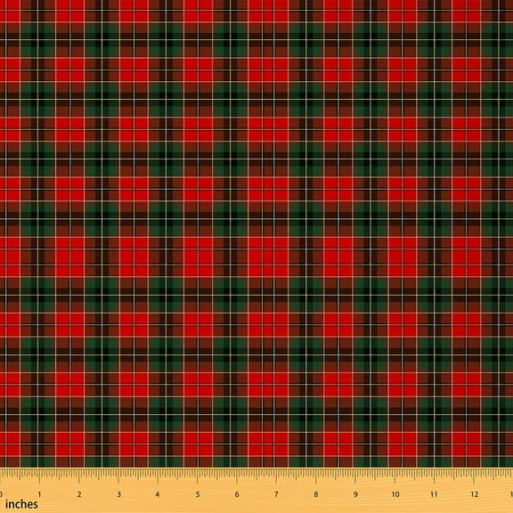 jejeloiu Abstract Geometric Buffalo Fabric by the Yard 1 Yard,Geometric Theme Home Decor Fabric by the Yard,Pred Geometrical Grid Sewing Fabric For Children,Breathable Home Decor