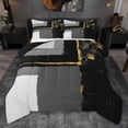thumbnail image 1 of jejeloiu Abstract Geometric Twin Comforter Sets,Black White Bedding Set For Men Women Reversible 2-Piece, 1 of 8
