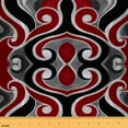 thumbnail image 1 of jejeloiu Abstract Geometric Pattern Fabric by the Yard 1 Yard,Geometric Aesthetic Home Decor Fabric by the Yard,Black Gray Red Sewing Fabric For Girls Boys,Super Cozy Room Decor, 1 of 6