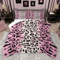 thumbnail image 1 of jejeloiu Abstract Leopard Print Bedding Comforter Set,Rustic Farmhouse Twin Comforter Sets,Pink White Black Bedding Set For Girl,Microfiber Bedroom Decor,2pcs, 1 of 8