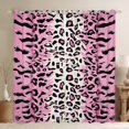 thumbnail image 1 of jejeloiu Abstract Leopard Print Black Out Curtains,Rustic Farmhouse Curtains Pack of 2 (42x63 Each),Pink White Black Bedroom Curtains For Girl,Microfiber Bedroom Decor, 1 of 6