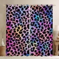 thumbnail image 1 of jejeloiu Abstract Leopard Print Curtains Pack of 2 (42x84 Each),Rustic Farmhouse Curtains Blackout,Pink Purple Ombre Bedroom Curtains For Girl,Microfiber Bedroom Decor, 1 of 6