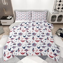jejeloiu American Flag Eagle Bedding Comforter Set,Golf Ball Sport Twin Comforter Sets,Red Blue White Bedding Set For Boys Kids,Microfiber Bedroom Decor Reversible,2-Piece