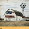thumbnail image 1 of jejeloiu American Flag Fabric by the Yard 3 Yards,Old Barn Door Sewing Fabric,Western Farmhouse Windmill Fabric for Sewing For Men Women,Microfiber Bedroom Decor, 1 of 6